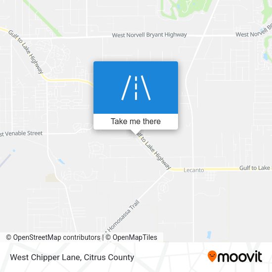 West Chipper Lane map
