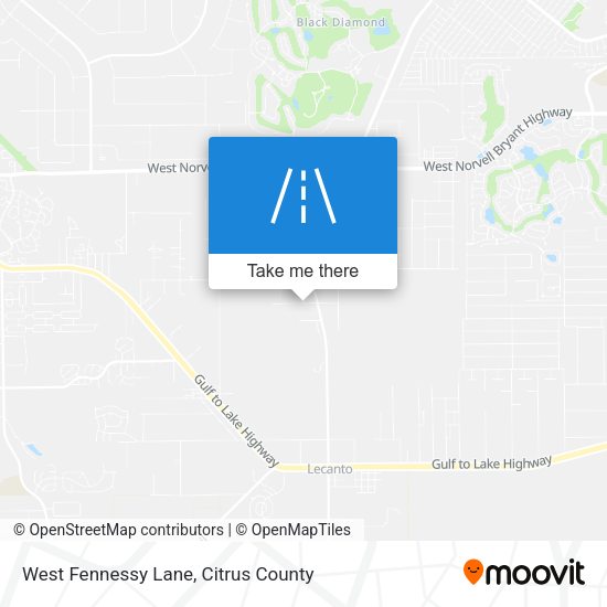 West Fennessy Lane map