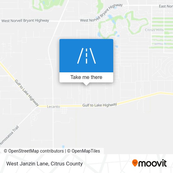 West Janzin Lane map