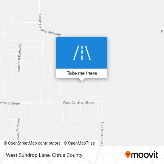 West Sundrop Lane map