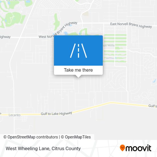 West Wheeling Lane map