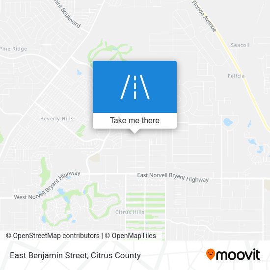 East Benjamin Street map