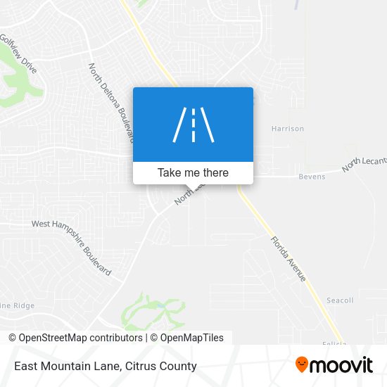 East Mountain Lane map