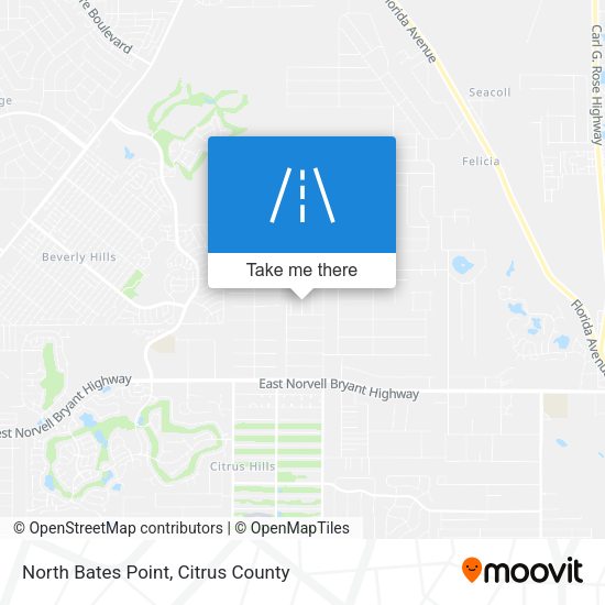 North Bates Point map