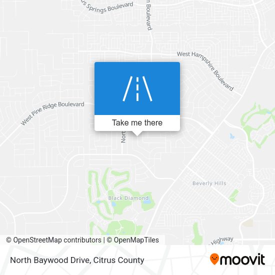 North Baywood Drive map