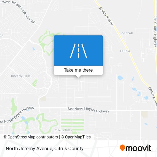 North Jeremy Avenue map