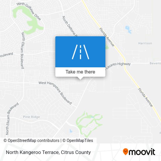 North Kangeroo Terrace map