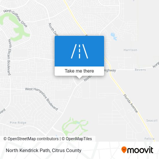 Mapa de North Kendrick Path