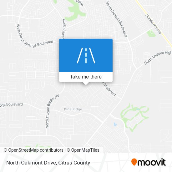 North Oakmont Drive map