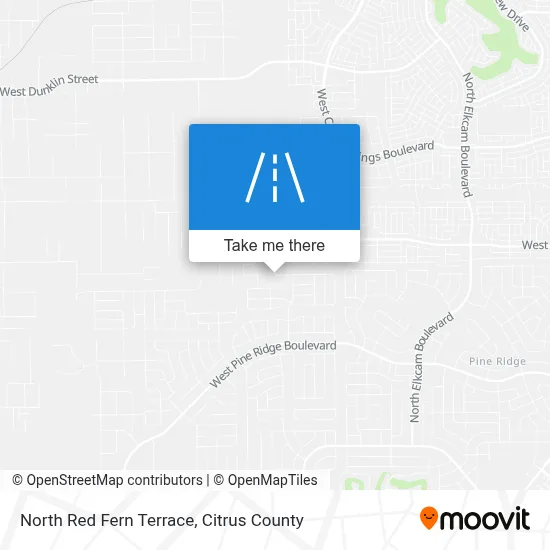 North Red Fern Terrace map
