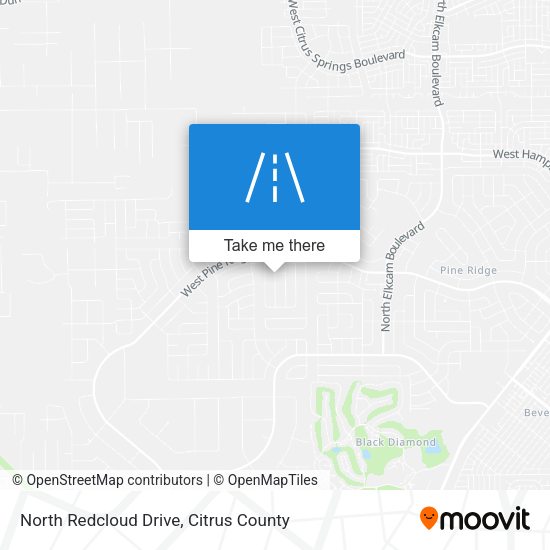 North Redcloud Drive map