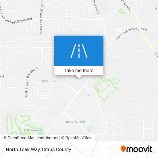 North Teak Way map
