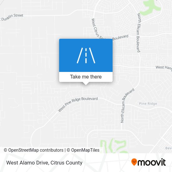 West Alamo Drive map