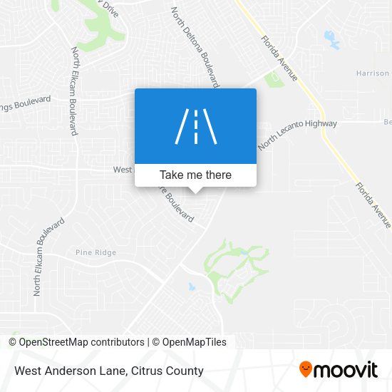 West Anderson Lane map