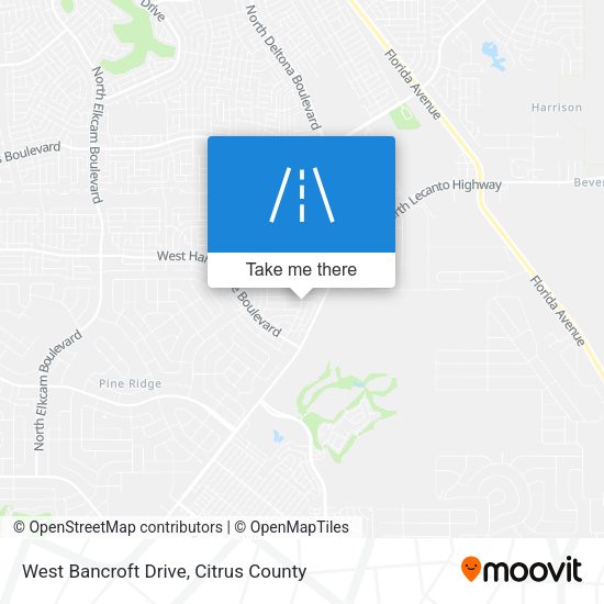 West Bancroft Drive map