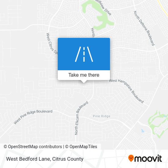 West Bedford Lane map