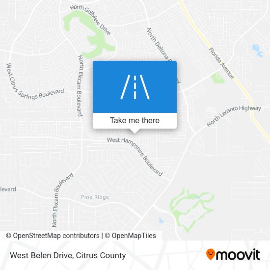 West Belen Drive map