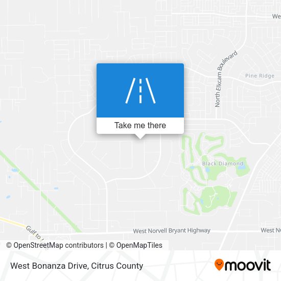 West Bonanza Drive map