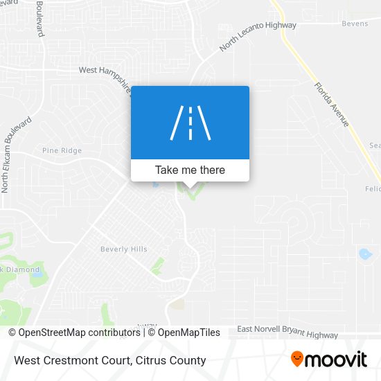 West Crestmont Court map