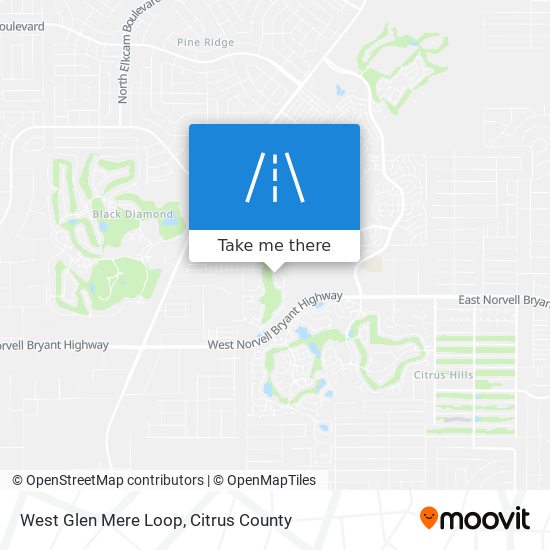 West Glen Mere Loop map