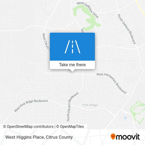 Mapa de West Higgins Place
