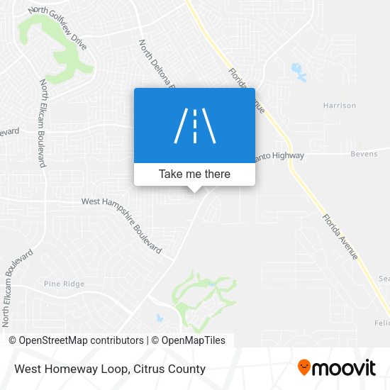 West Homeway Loop map
