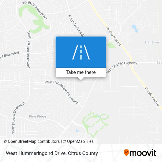 West Hummeringbird Drive map