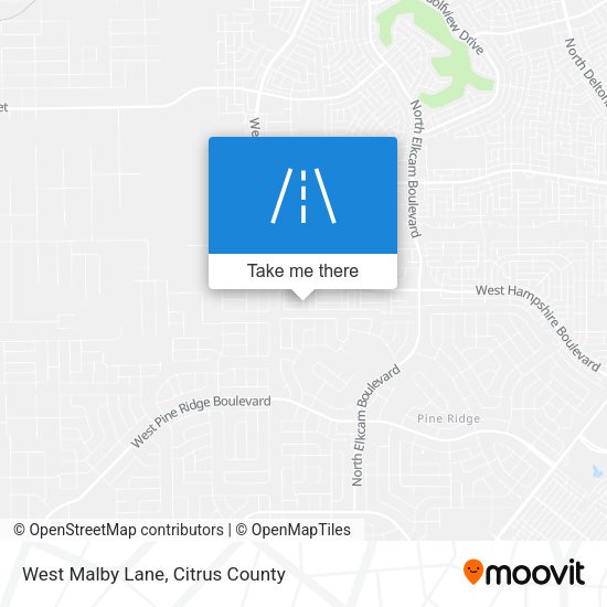 West Malby Lane map