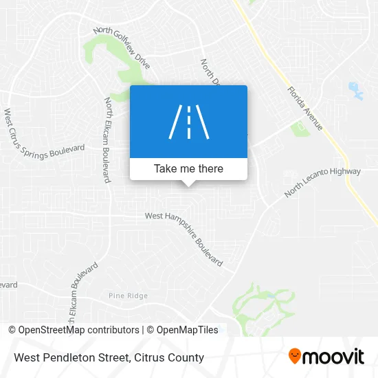 West Pendleton Street map