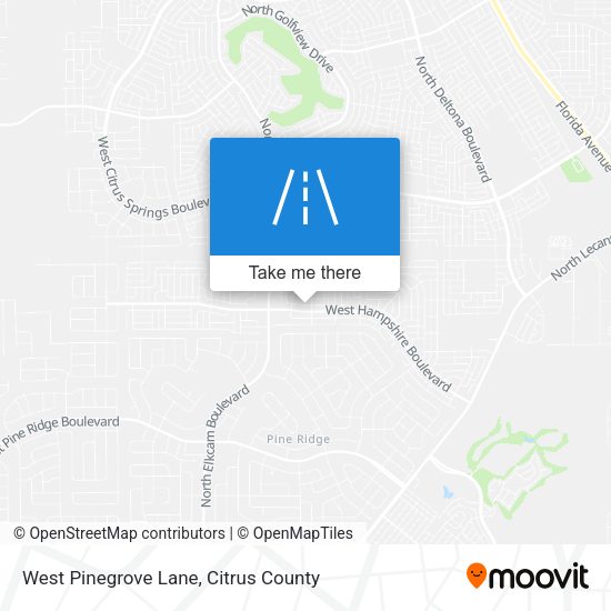West Pinegrove Lane map