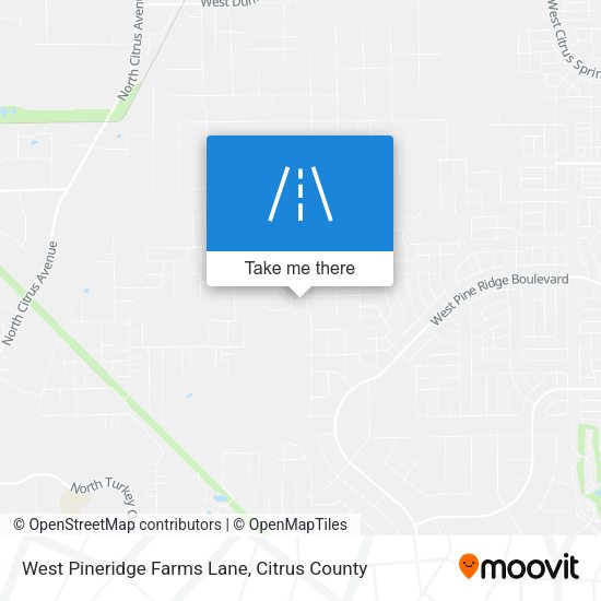 Mapa de West Pineridge Farms Lane