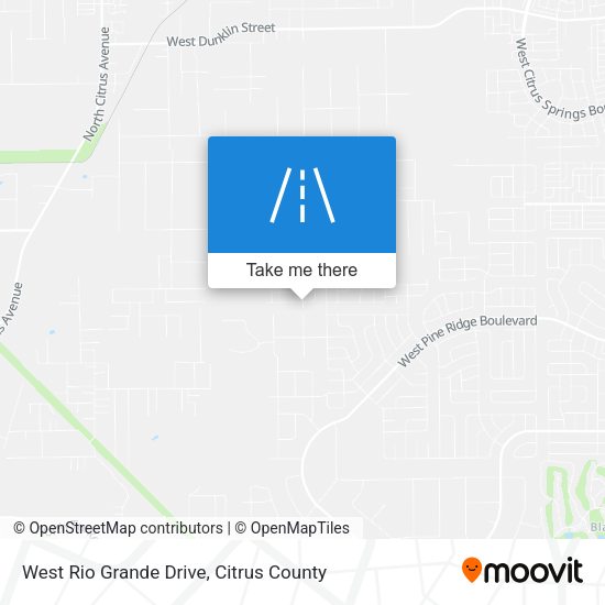 West Rio Grande Drive map