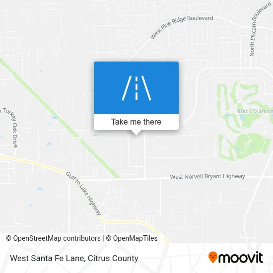 West Santa Fe Lane map