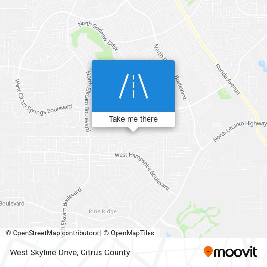 West Skyline Drive map