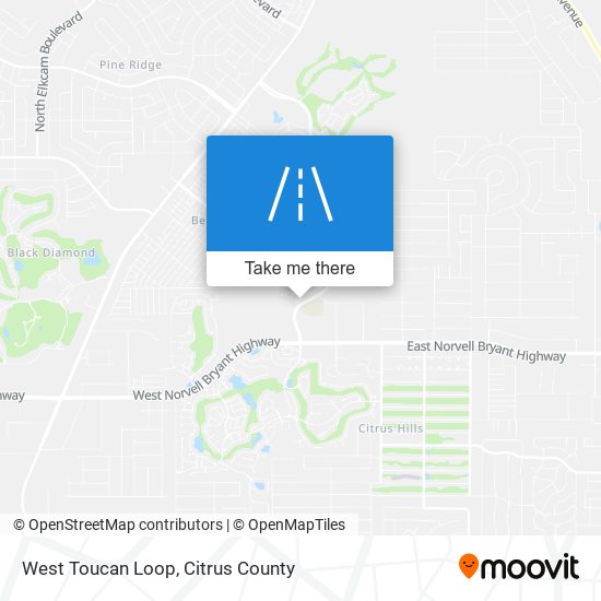 West Toucan Loop map