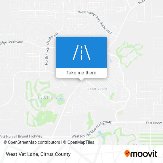 West Vet Lane map