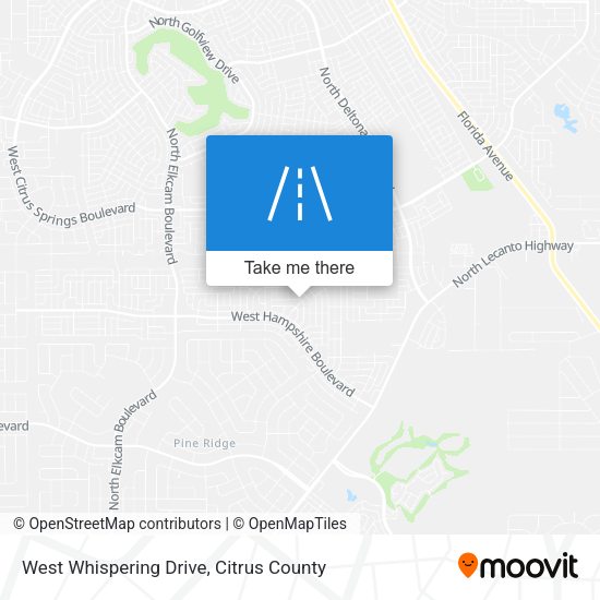 Mapa de West Whispering Drive