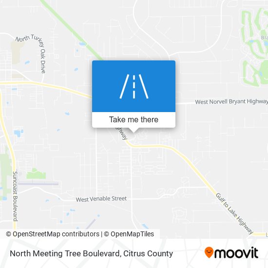 North Meeting Tree Boulevard map