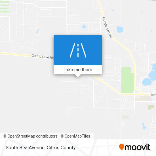 South Bea Avenue map