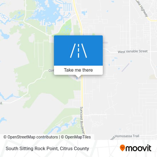 South Sitting Rock Point map