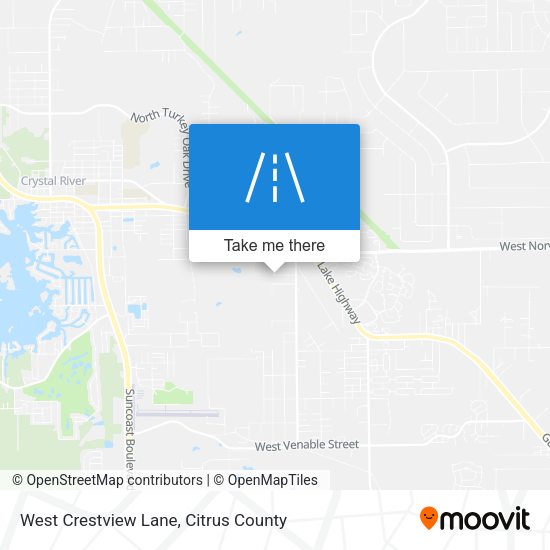 West Crestview Lane map