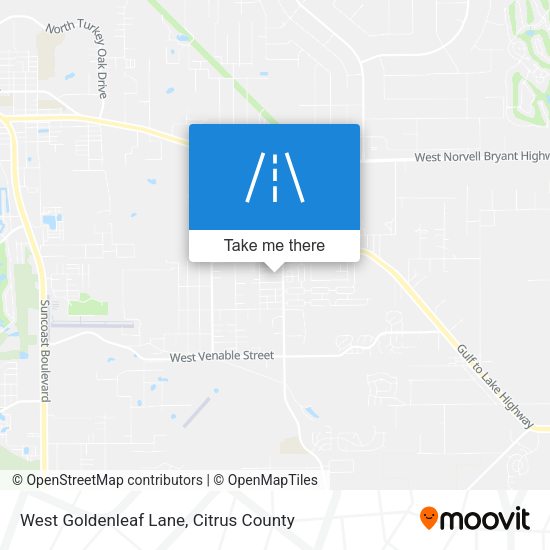 West Goldenleaf Lane map