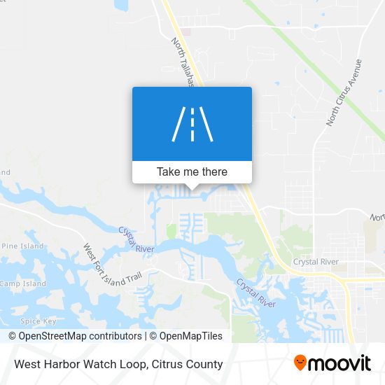 West Harbor Watch Loop map