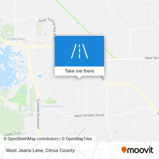 Mapa de West Jeans Lane