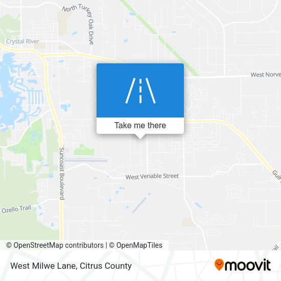 West Milwe Lane map