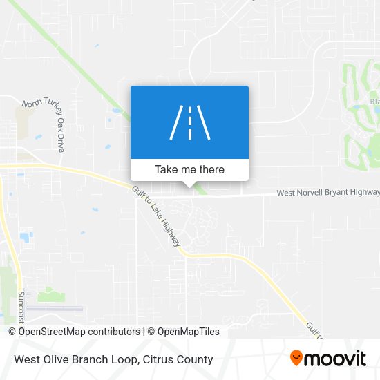 West Olive Branch Loop map