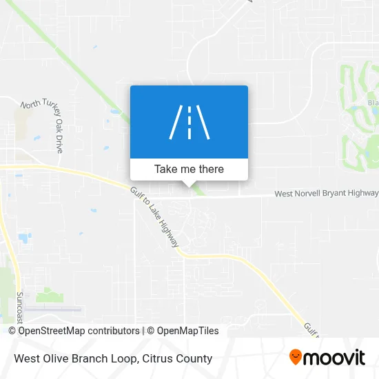 West Olive Branch Loop map