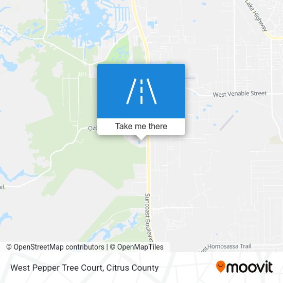 West Pepper Tree Court map