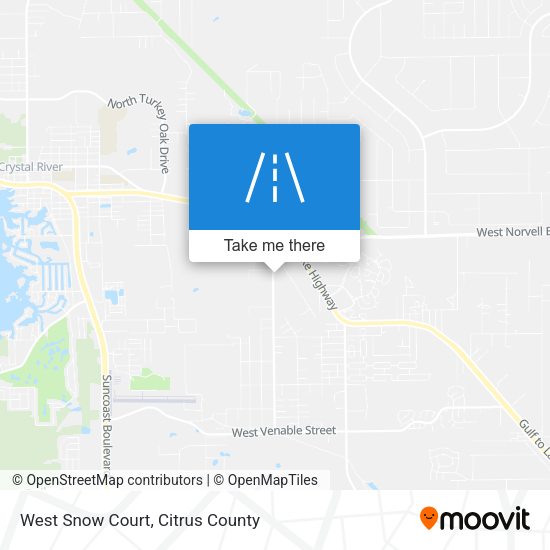 West Snow Court map