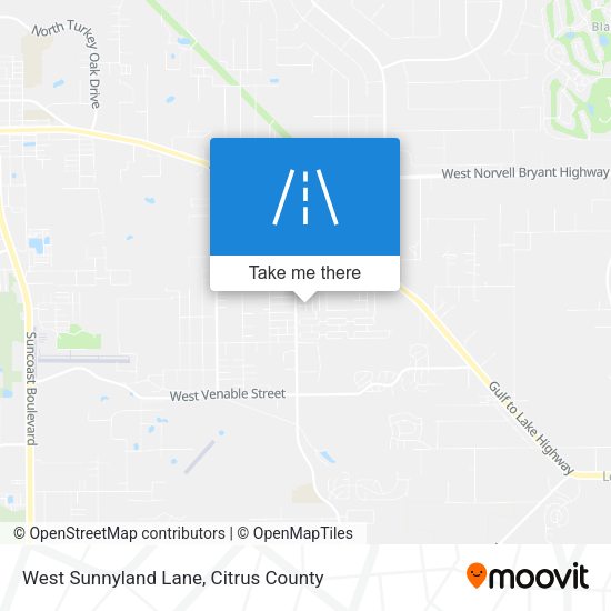 West Sunnyland Lane map